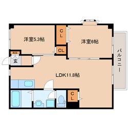 王寺駅 バス12分  白鳳台１丁目下車：停歩5分 2階の物件間取画像